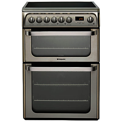 Hotpoint HUE61XS Electric Cooker, Stainless Steel